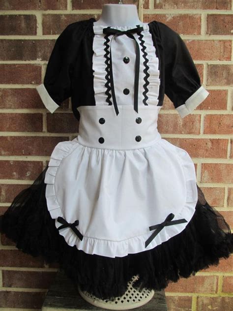 Boutique Custom Handmade Pageant Girls French Maid Costume Pageant