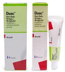 Duac gel applied once daily for 11 weeks was significantly more effective than vehicle, benzoyl peroxide, and clindamycin in the treatment of if the gel doesn't rub in easily you are applying too much duac once daily 10 mg/g + 30 mg/g gel is indicated for the topical treatment of mild to. Buy Duac Online from UK Pharmacy £26.20 - Dr Fox