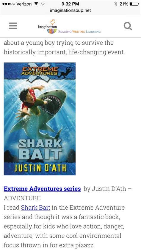 Pin By Three Pixie Lane On Books Extreme Adventure Shark Bait Adventure