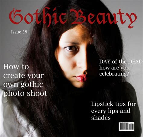 Gothic Beauty Magazine Cover By Angiepangie486 On Deviantart