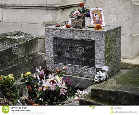 The Grave Of Jim Morrison In Paris Pere Lachaise