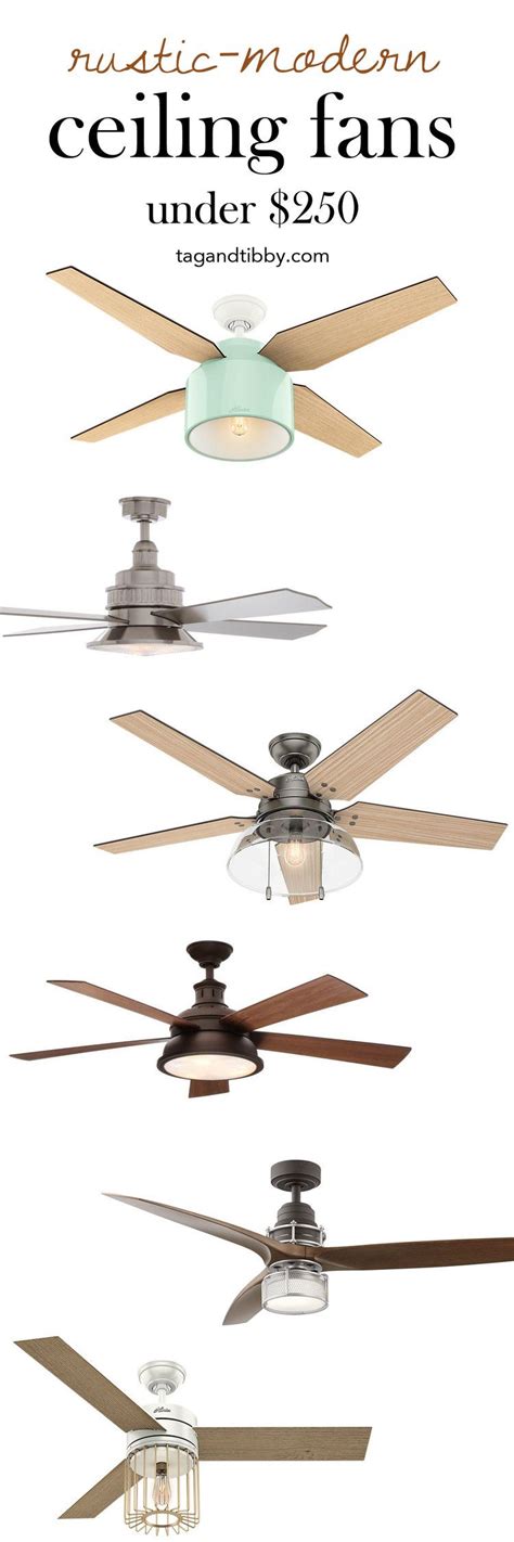 Offering a timeless look, adequate air flow and superior quality, just like all else honeywell, you'll be able to rely on this fan for years to. 8 Modern & Rustic Ceiling Fans for Under $250 — Tag ...
