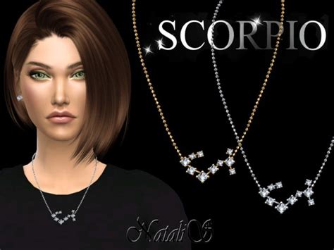 The Sims Resource Scorpio Zodiac Necklace By Natalis • Sims 4 Downloads