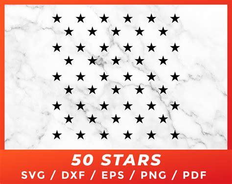 50 Stars Svg Star Us Flag American Flag Union 50 Usa 4th Of Etsy