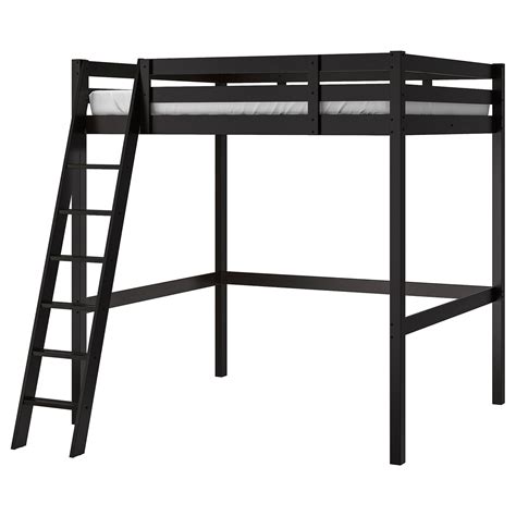 Ikea smastad loft bed with desk, drawers, wardrobe and bookcase. STORÅ Loft bed frame, black, Full/Double - IKEA