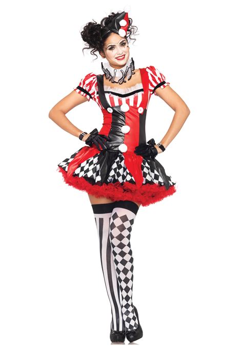 Women S Naughty Harlequin Clown Costume