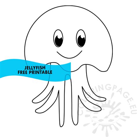 Jellyfish Tropical Sea Animal Coloring Page
