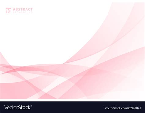 Abstract Modern Light Pink Wave Element On White Vector Image