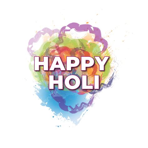 Colorful Happy Holi Design Hindu Celebration Vector Png And Vector