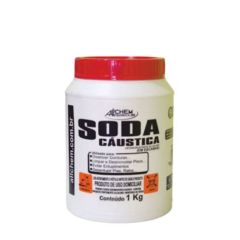Soda Caustica Desincrustante Alcalino Em Escamas 1kg Allchem Quimica