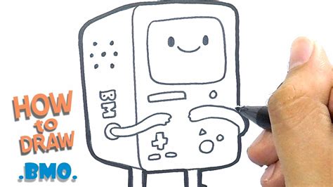 How To Draw Bmo From Adventure Time Easy Drawing Youtube