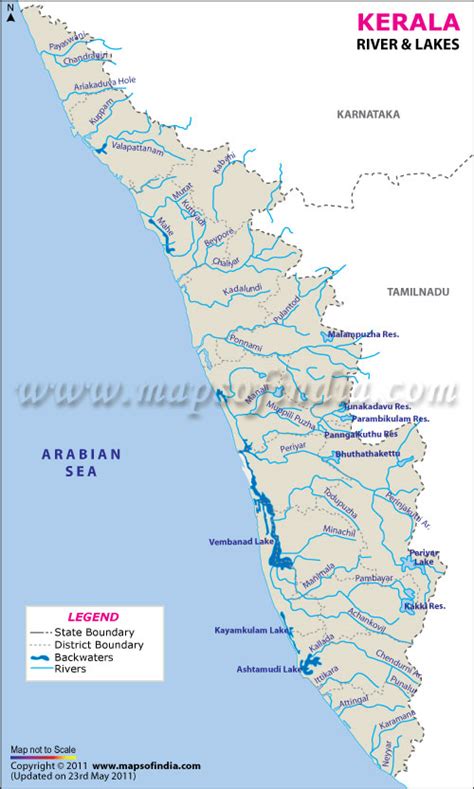 River Map Kerala