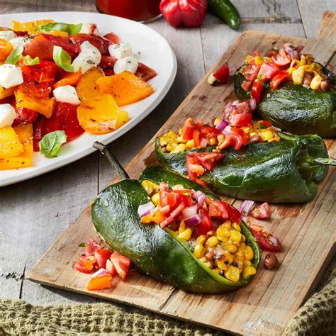 Grilled Stuffed Poblano Peppers Recipe Southern Living