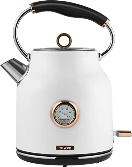 Tower Bottega T10020w Rapid Boil Traditional Kettle With Temperature