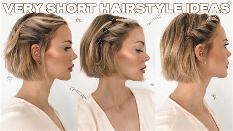 Easy And Quick Hairstyles For Short Hair Updos Half Updos Easy Braids