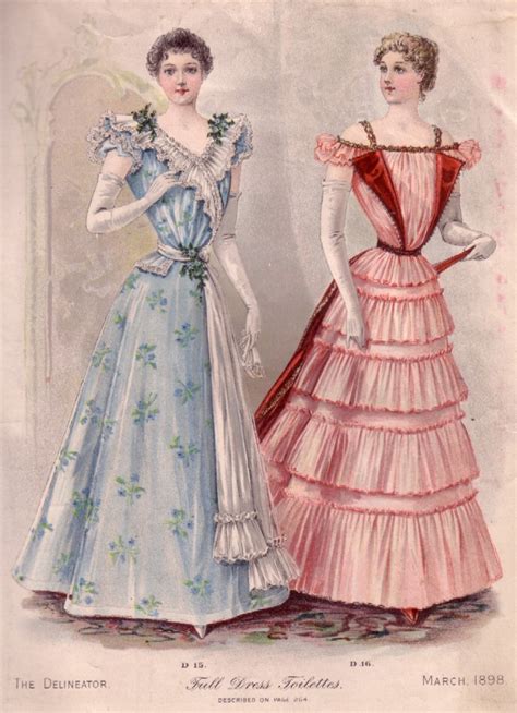 Old Rags Evening Dresses 1898 Us The Delineator