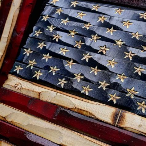 Rustic American Flag Distressed Wood Flag Wood American Etsy