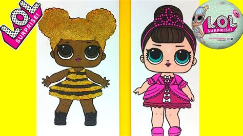 Lol, doll, bon bon paper doll, new, gift: LOL SURPRISE DOLL Coloring Page | Queen Bee & Fancy ...