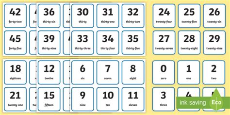Free Word And Number 0 To 100 Flashcards Primary Resources