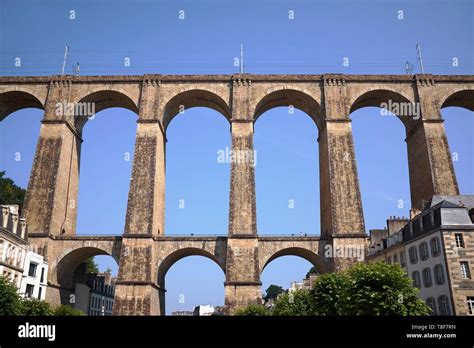 France Finistere Morlaix Viaduct Overview Stock Photo Alamy