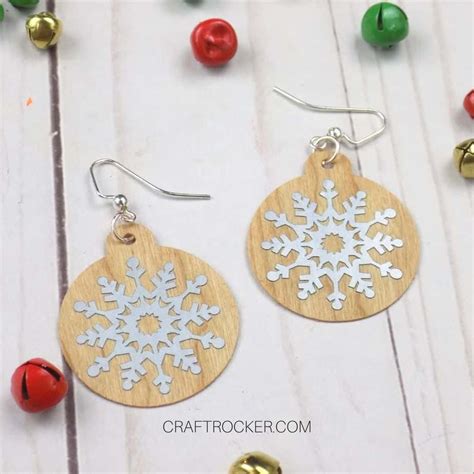 Snowflake Diy Wood Earrings With Your Cricut Craft Rocker