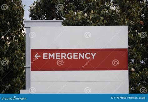 Emergency Room Sign At Hospital Stock Image Image Of Emergency
