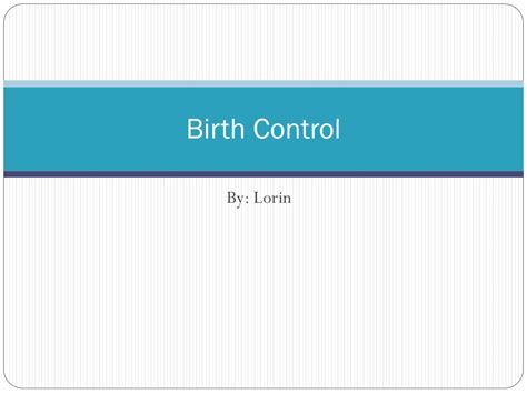 Ppt Birth Control Powerpoint Presentation Free Download Id 9475558