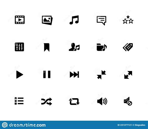 Web And Mobile Icons 7 32 Pixels Icons White Series Stock Vector