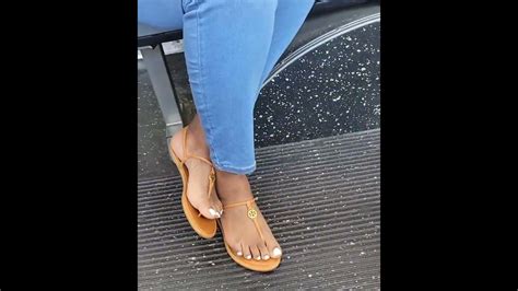 Sexy Ebony Soles On The Bus Youtube