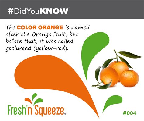 Didyouknow The Color Orange Is Named After The Orange Fruit But