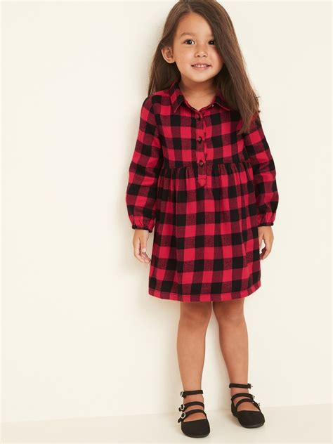 Plaid Flannel Shirt Dress For Toddler Girls In 2020 Toddler Girl