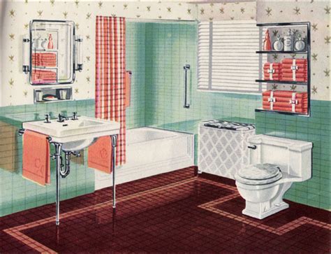 50s bathroom rental bathroom mermaid bathroom retro bathrooms beach bathrooms small bathroom bathroom ideas washroom parisian for our last story counting up to 99 ideas to decorate a pink bathroom, we looked for classic kitschy wall decor to use as our design inspiration. 1942 Orange & Green Bathroom | Retro bathrooms, Vintage ...
