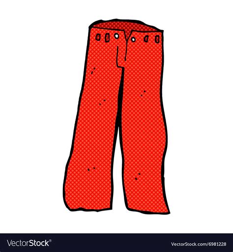 Comic Cartoon Red Pants Royalty Free Vector Image