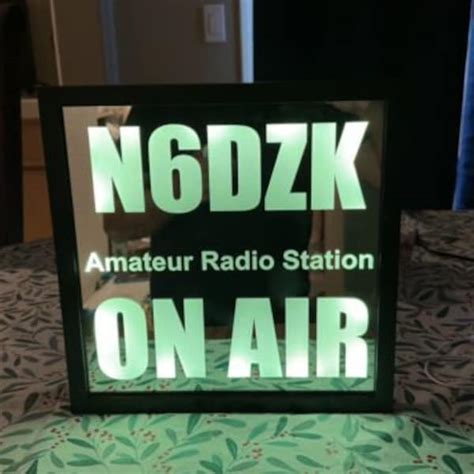 Lighted Ham Radio Call Sign Etsy