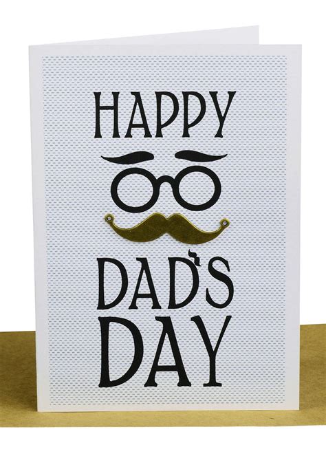 Happy Fathers Day Greeting Card Moustache | Lils Cards