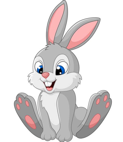 Cute Baby Rabbit Cartoon Hand Drawn Style Illustratio