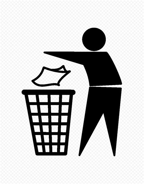 Throwing Garbage Clipart Black And White