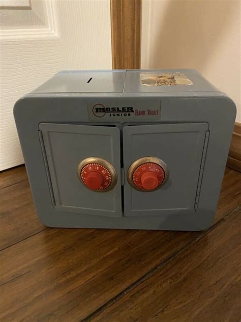 Vintage Mosler Junior Toy Bank Vault Safe With Dial Combination Lock