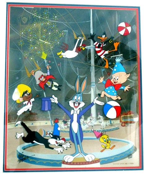 Signed Friz Freleng Circus Bugs Bunny Warner Brothers Animation Ltd Cel