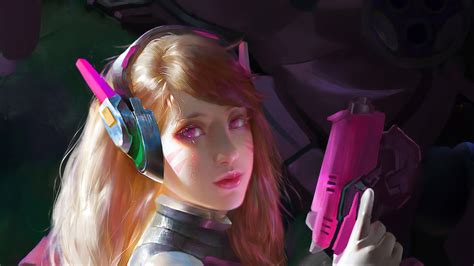 Dva Overwatch Game Art 4k Hd Games 4k Wallpapers Images Backgrounds