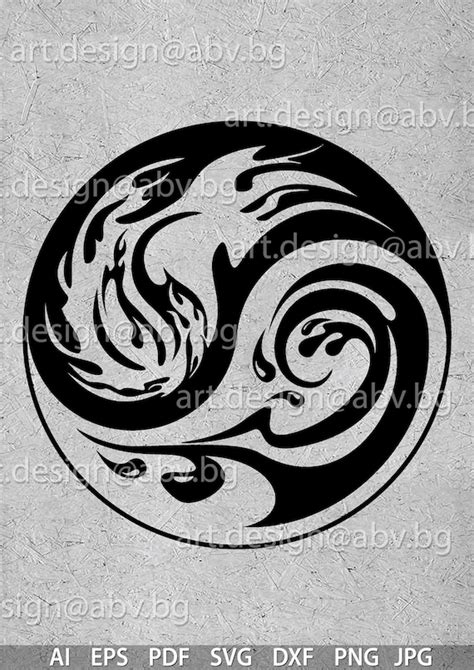 Yin Yang Dxf Png Ying Yang Instant Download Svg Eps  Digital Download Digital Art