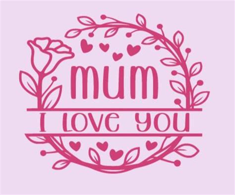Mummom I Love You Mummom We Love You Svg Dxf Png Etsy
