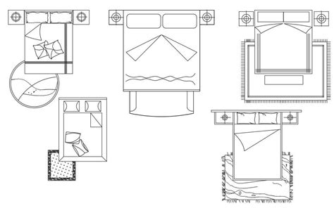 Double Bed Top View Cad Blocks Drawing Dwg File Cadbull Porn Sex Picture