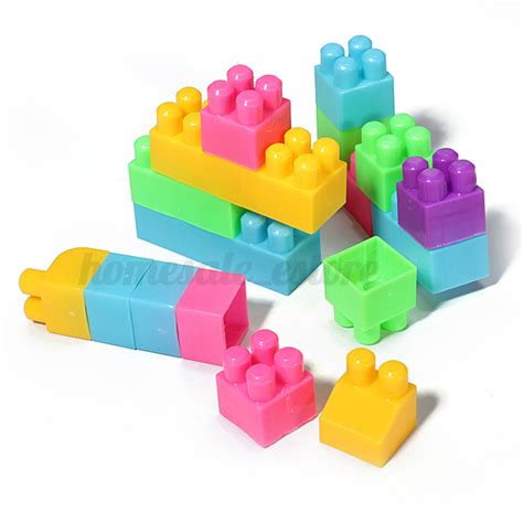 80pcs Plastic Children Kid Puzzle Educational Building Blocks Bricks