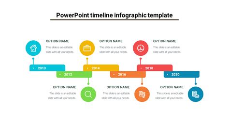 Editable Powerpoint Timeline Infographic Template Slide