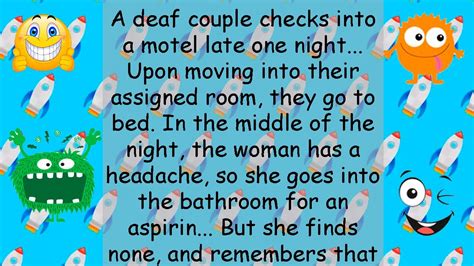 Funny Jokes A Deaf Couple Checks Into A Motel Late One Night Upon Moving Into Their Assigned