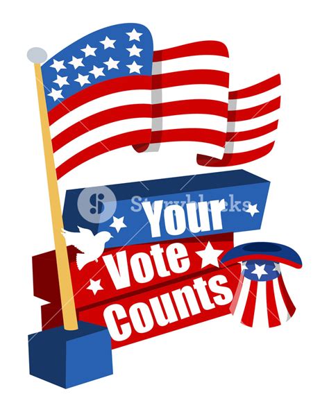 Your Vote Counts Election Day Vector Illustration Royalty Free Stock