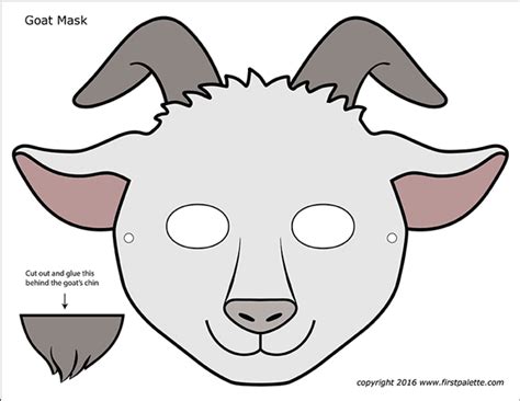 goat mask printable printable templates