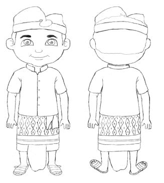 Gambar Sketsa Pakaian Adat Madya Bali Sumber Dokumentasi Debora