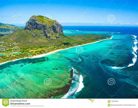 Aerial View Of Mauritius Island Stock Image Image Of Panoramic